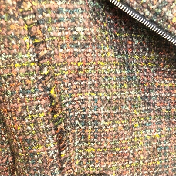 Ann Taylor Fringe Tweed Moto Jacket Size 6 NWT - Picture 4 of 8